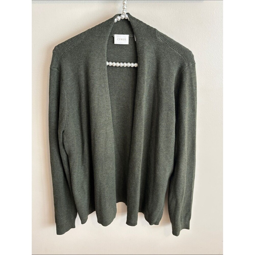 CYRUS Green Open-Front Cardigan size xl